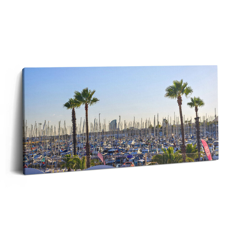 Vászonkép 140x70 Barcelona olimpiai kikötője Katalónia