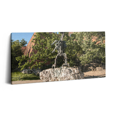 Vászonkép 140x70 Wawel Sárkány emlékmű Krakkó