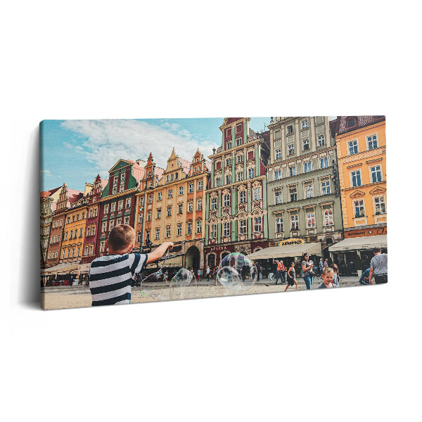 Vászonkép 140x70 Piactér Wroclawban