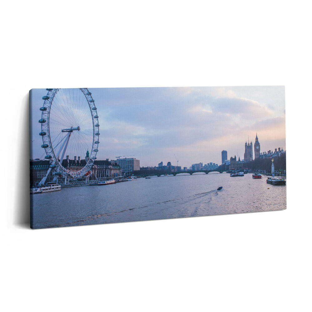 Vászonkép 140x70 London Eye városi panoráma