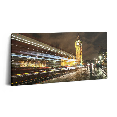 Vászonkép 140x70 Big Ben éjszaka A fény sebessége