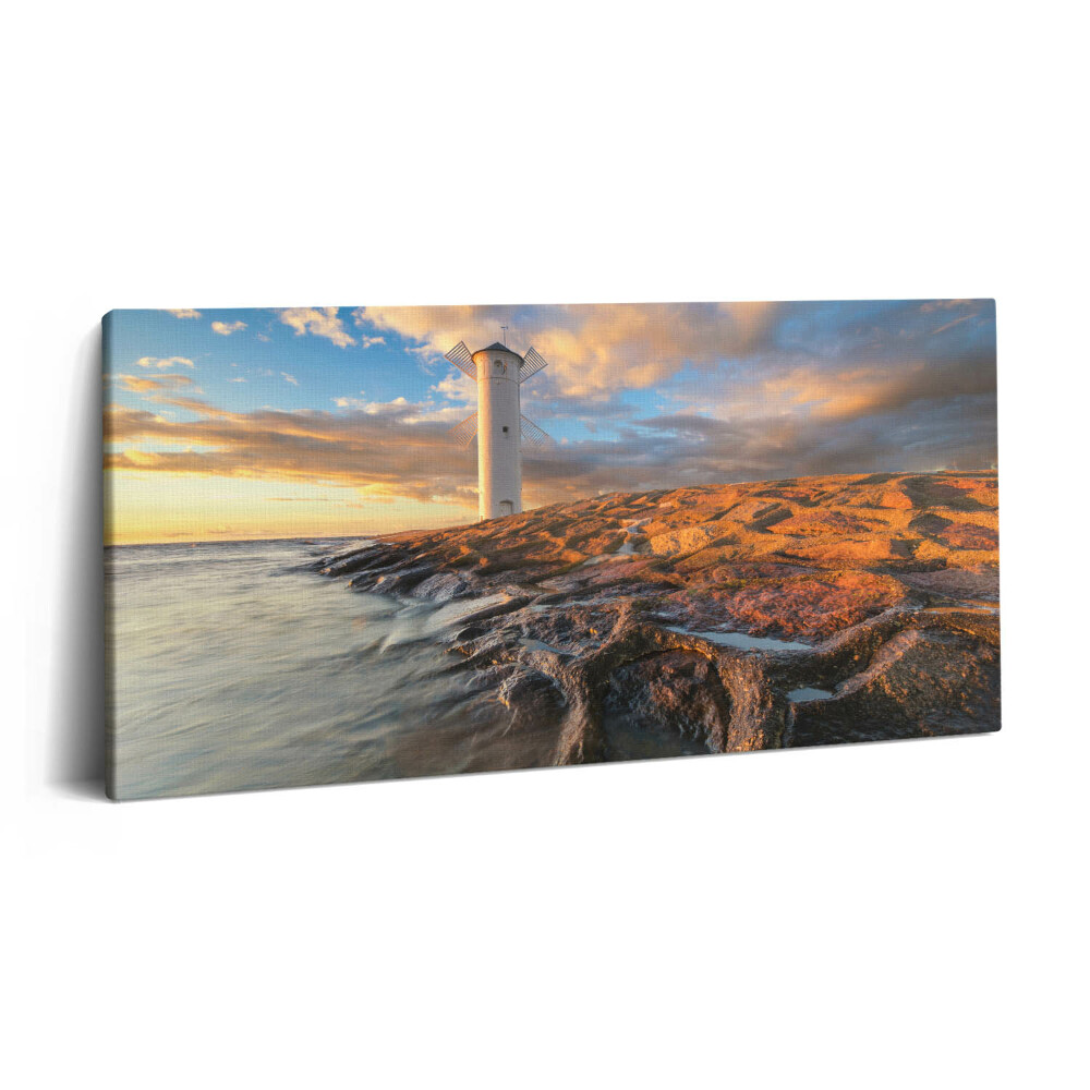 Vászonkép 140x70 Világítótorony a Balti-tengerről