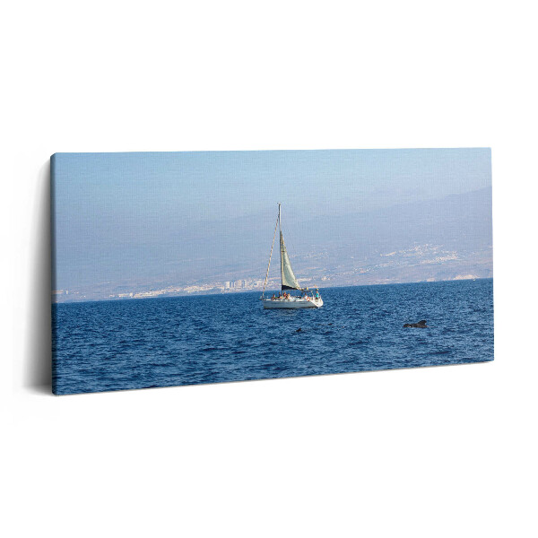 Vászonkép 140x70 Egy jacht Tenerifén