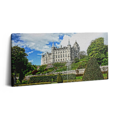 Vászonkép 140x70 Kastély és kert Skóciában
