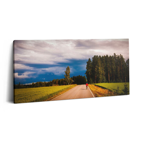 Vászonkép 140x70 Rendezett kerékpárút