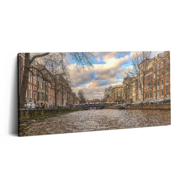 Vászonkép 140x70 Rotterdami csatorna