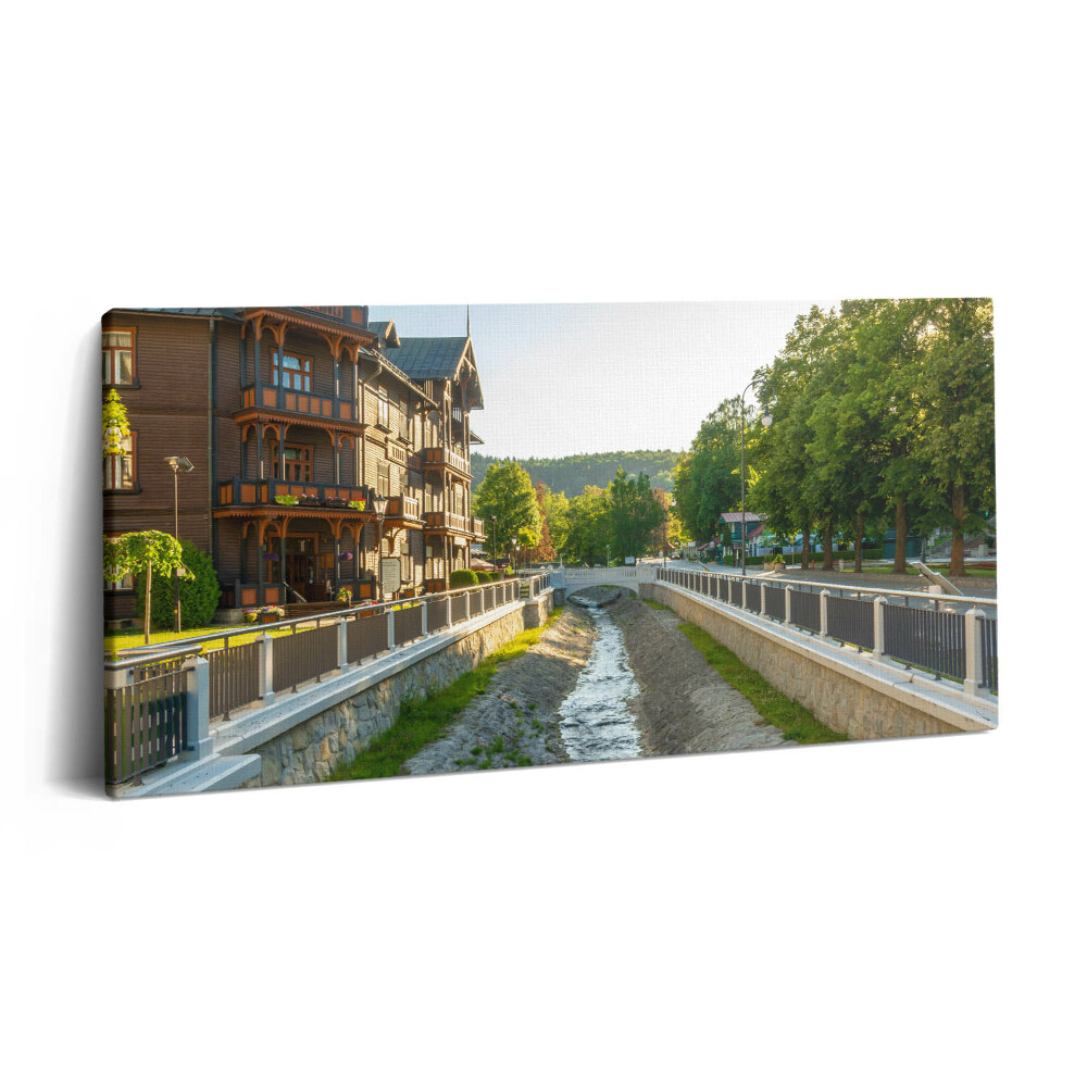 Vászonkép 140x70 Krynica Zdrój Beszkizia városában