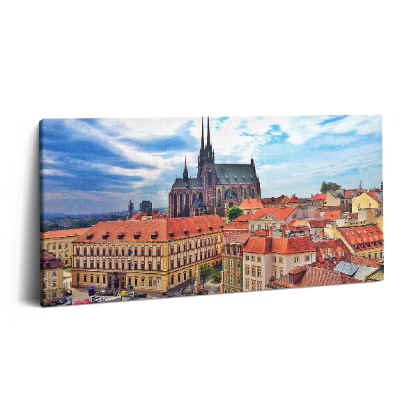 Vászonkép 140x70 Brno látképe