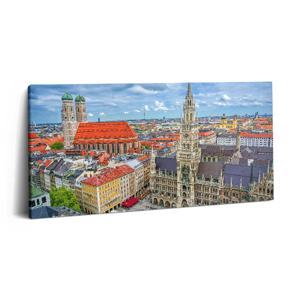 Vászonkép 140x70 Városháza a müncheni Marienplatzon