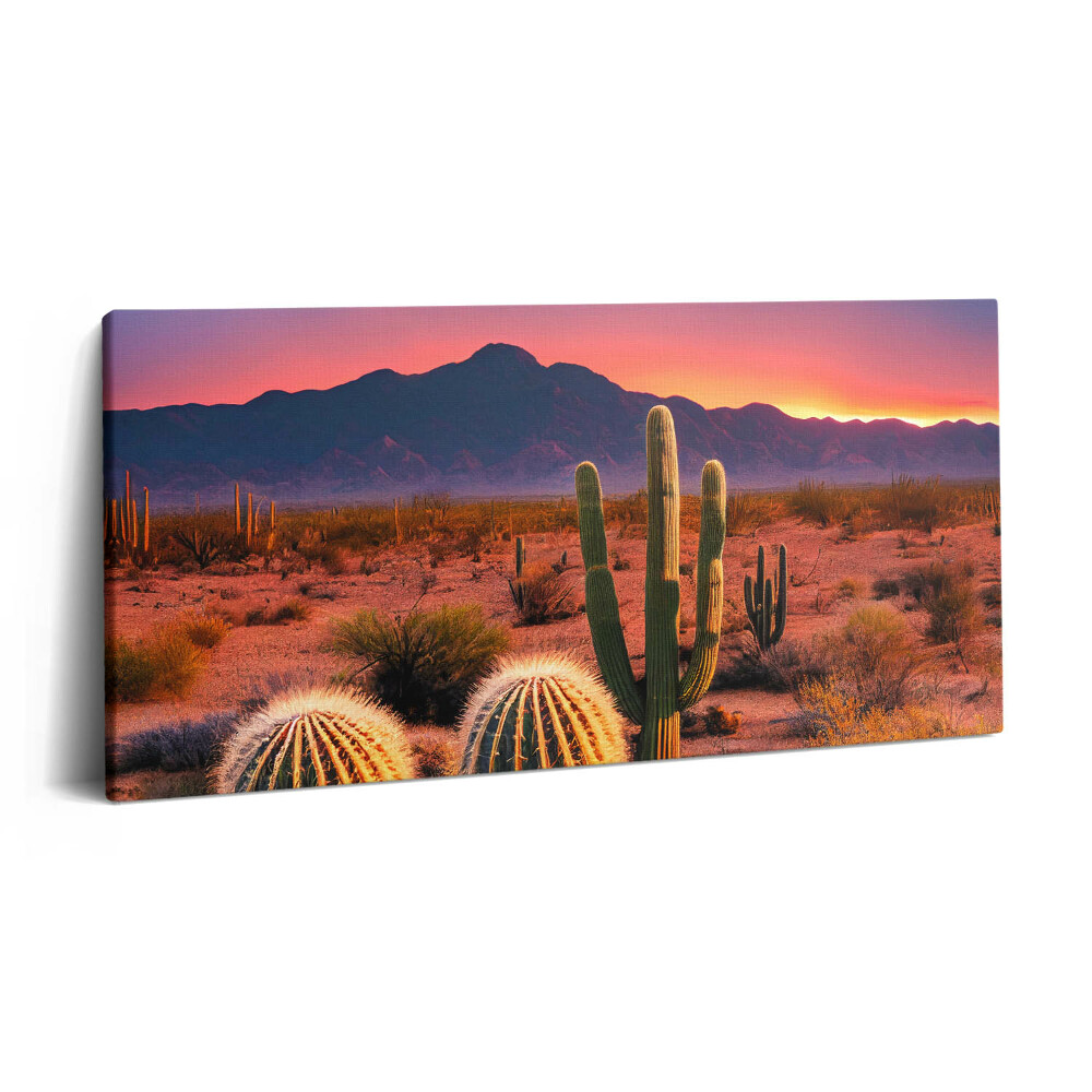 Vászonkép 140x70 Naplemente a sivatagban