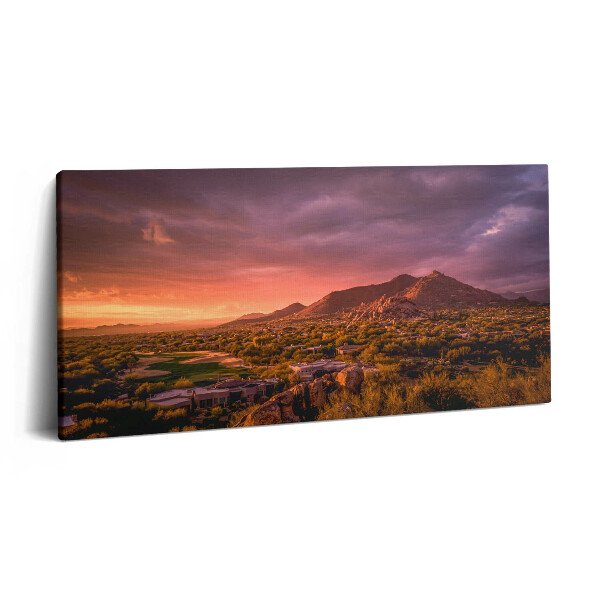 Vászonkép 140x70 Naplemente Észak-Scottsdale felett