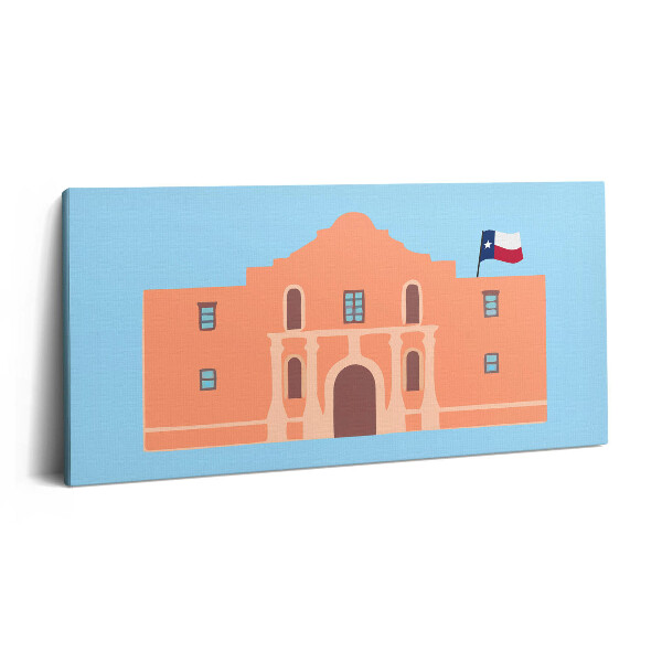 Vászonkép 140x70 Az Alamo emlékműve Texasban