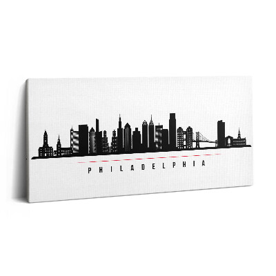 Vászonkép 140x70 Philadelphia városának illusztrációja