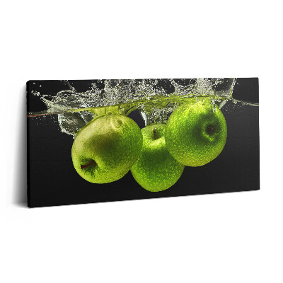 Vászonkép 140x70 Zöld alma a vízben