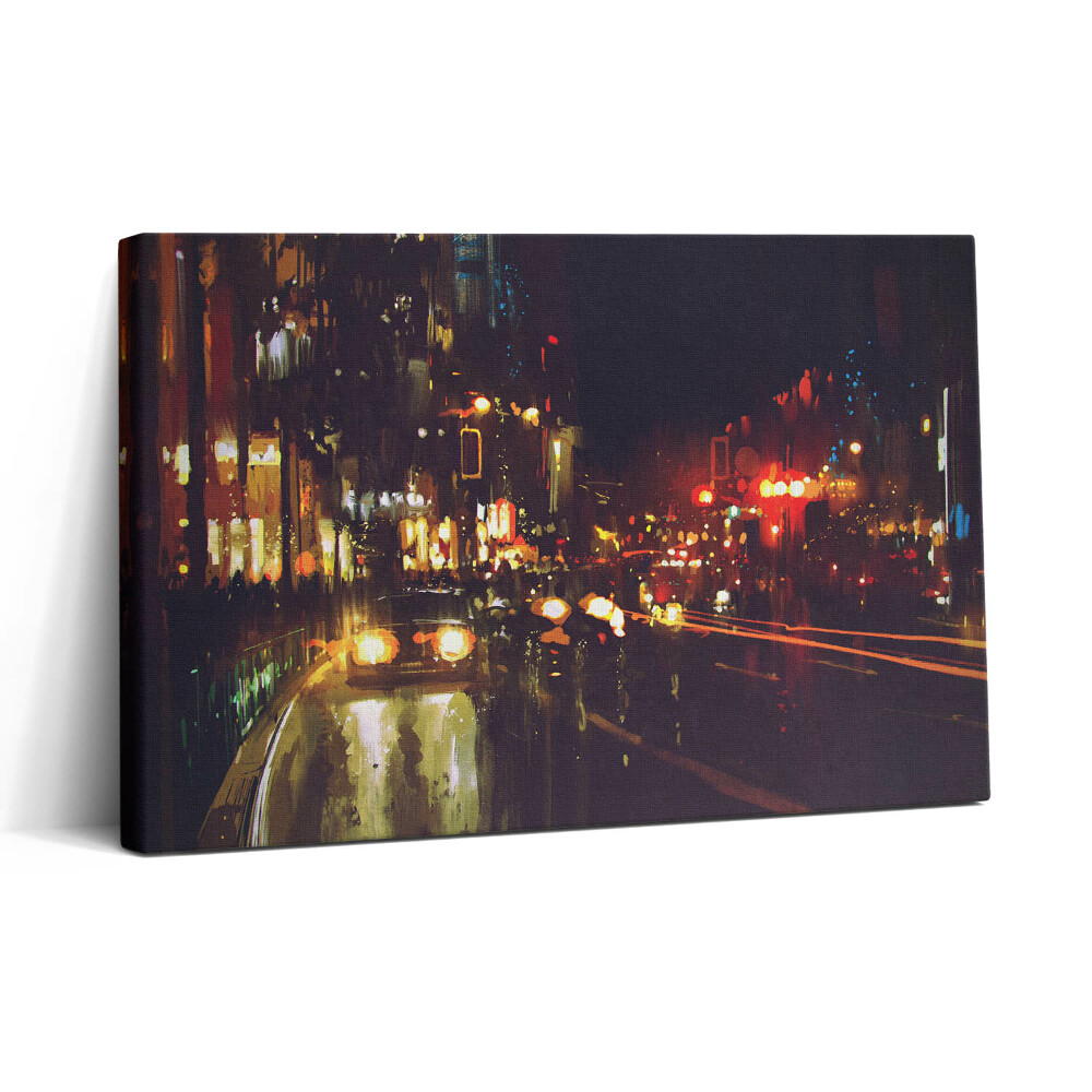 Vászonkép nyomtatás 30x20 Elmosódott festett város