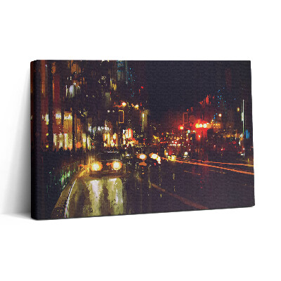 Vászonkép nyomtatás 30x20 Elmosódott festett város