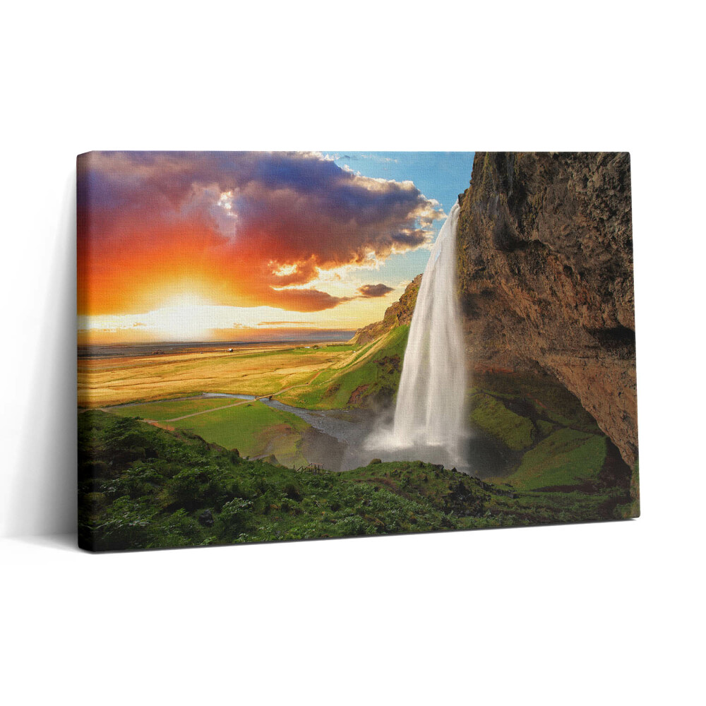 Vászonkép nyomtatás 30x20 Vízesés Izlandon