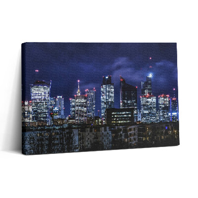 Vászonkép nyomtatás 30x20 Városi épületek éjszaka