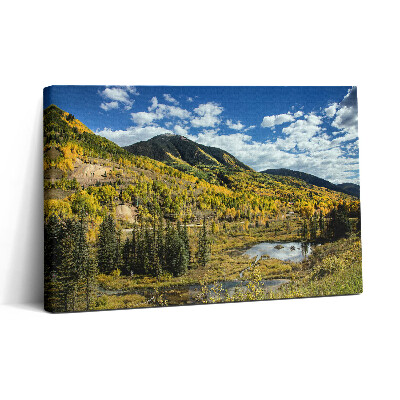 Vászonkép nyomtatás 30x20 Tájkép hegyi növényzettel