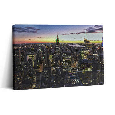 Vászonkép nyomtatás 30x20 Város naplementében