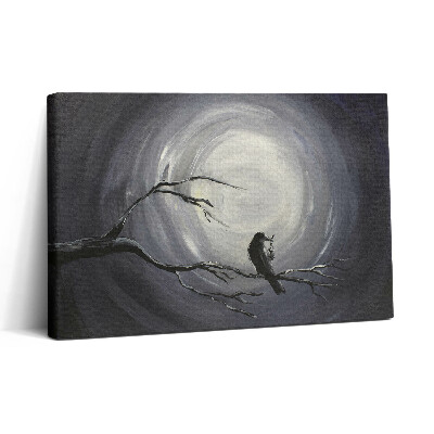 Vászonkép nyomtatás 30x20 Holló a holdfényben