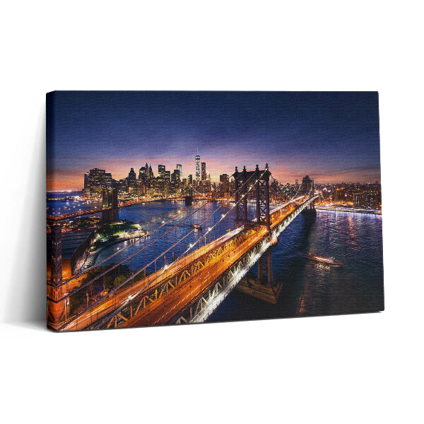 Vászonkép nyomtatás 30x20 New York - naplemente Manhattan felett