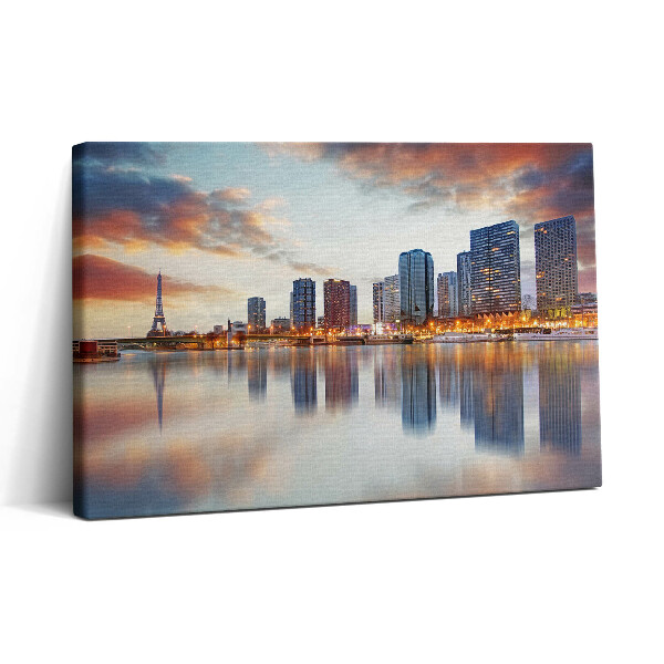 Vászonkép nyomtatás 30x20 Párizsi panoráma az Eiffel-toronnyal
