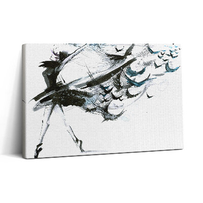 Vászonkép nyomtatás 30x20 Illusztráció egy balett-táncosnőről