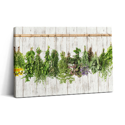 Vászonkép nyomtatás 30x20 Szárított gyógynövények és növények