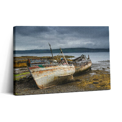 Vászonkép nyomtatás 30x20 Salen-öböl és hajók