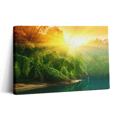 Vászonkép nyomtatás 30x20 Természeti táj a napsütésben