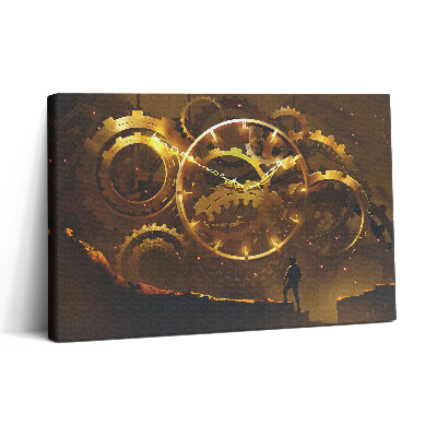 Vászonkép nyomtatás 30x20 Egy arany óraszerkezet illusztrációja