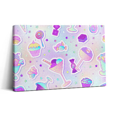 Vászonkép nyomtatás 30x20 Sütemények fagylalttal