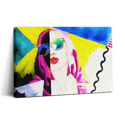 Vászonkép nyomtatás 30x20 Nő két arccal