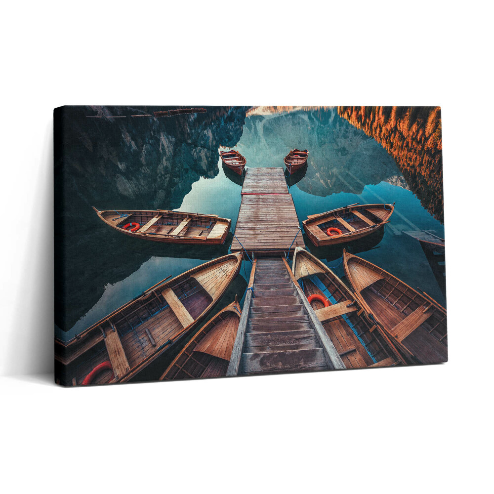 Vászonkép nyomtatás 30x20 Pier és Pragser Wildsee