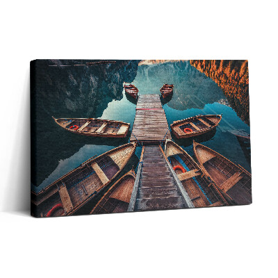 Vászonkép nyomtatás 30x20 Pier és Pragser Wildsee