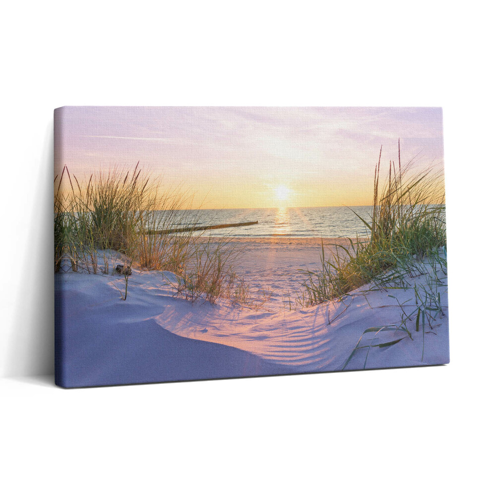 Vászonkép nyomtatás 30x20 Lengyel tenger - napozás