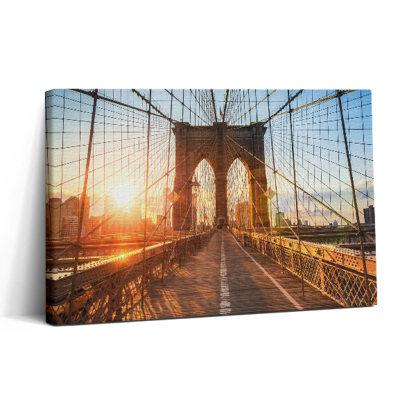 Vászonkép nyomtatás 30x20 Brooklyn híd New Yorkban