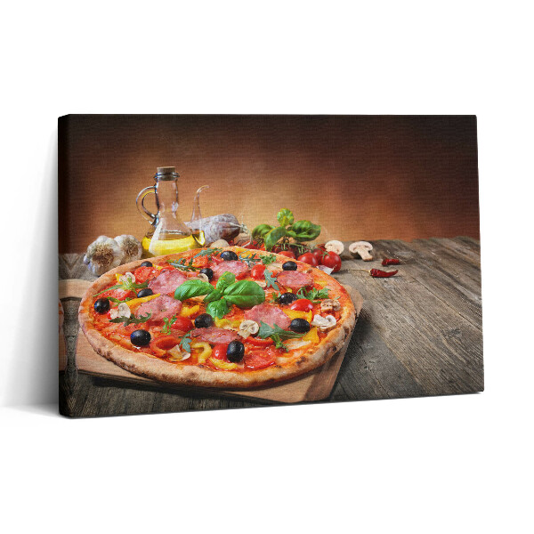 Vászonkép nyomtatás 30x20 Olasz pizza olívaolajjal