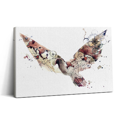 Vászonkép nyomtatás 30x20 Absztrakt akvarell madár