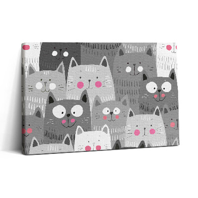Vászonkép nyomtatás 30x20 Mintázat macskákkal