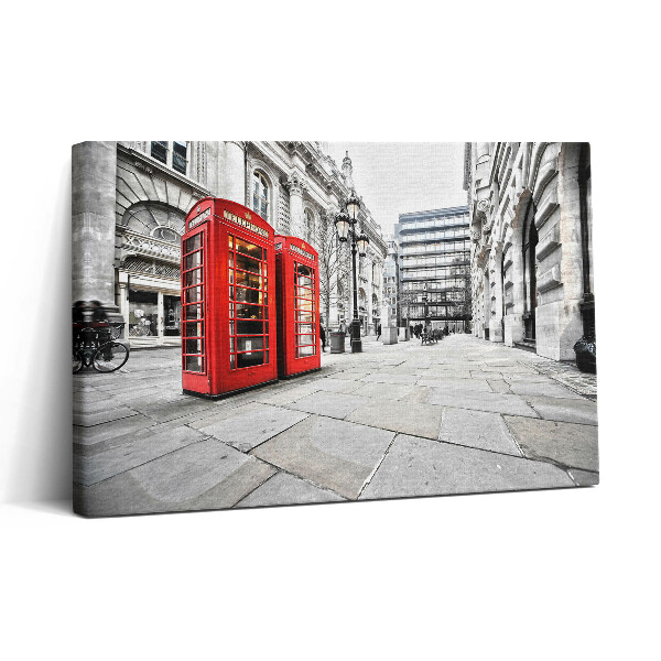 Vászonkép nyomtatás 30x20 Vörös telefonfülkék London