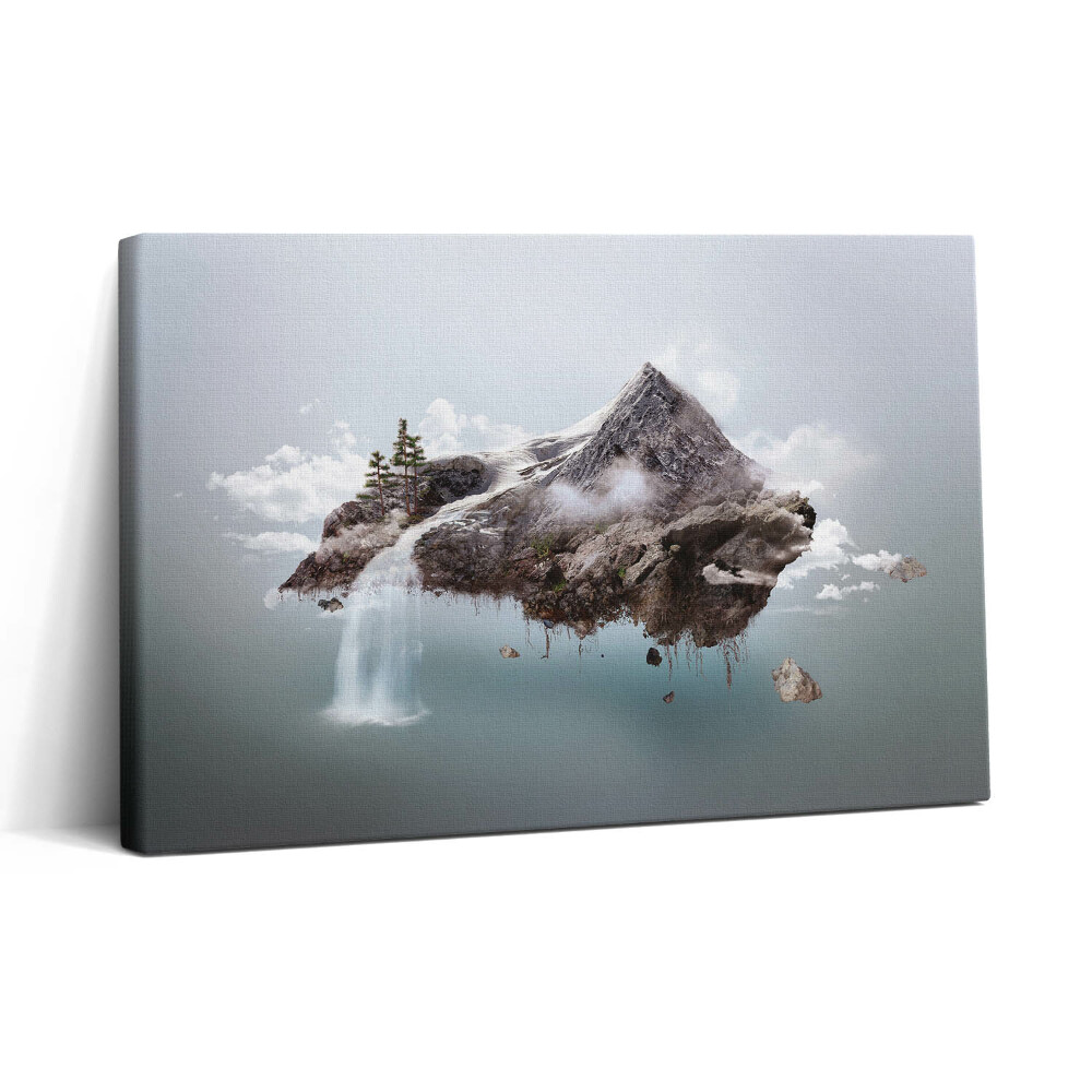 Vászonkép nyomtatás 30x20 Repülő sziget és vízesés