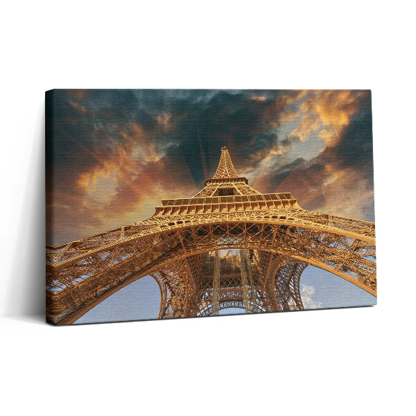Vászonkép nyomtatás 30x20 Az Eiffel-torony a napsütésben