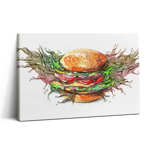 Vászonkép nyomtatás 30x20 XXL sajtburger
