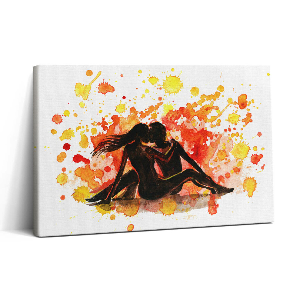 Vászonkép nyomtatás 30x20 Szerelmes pár szerelemben