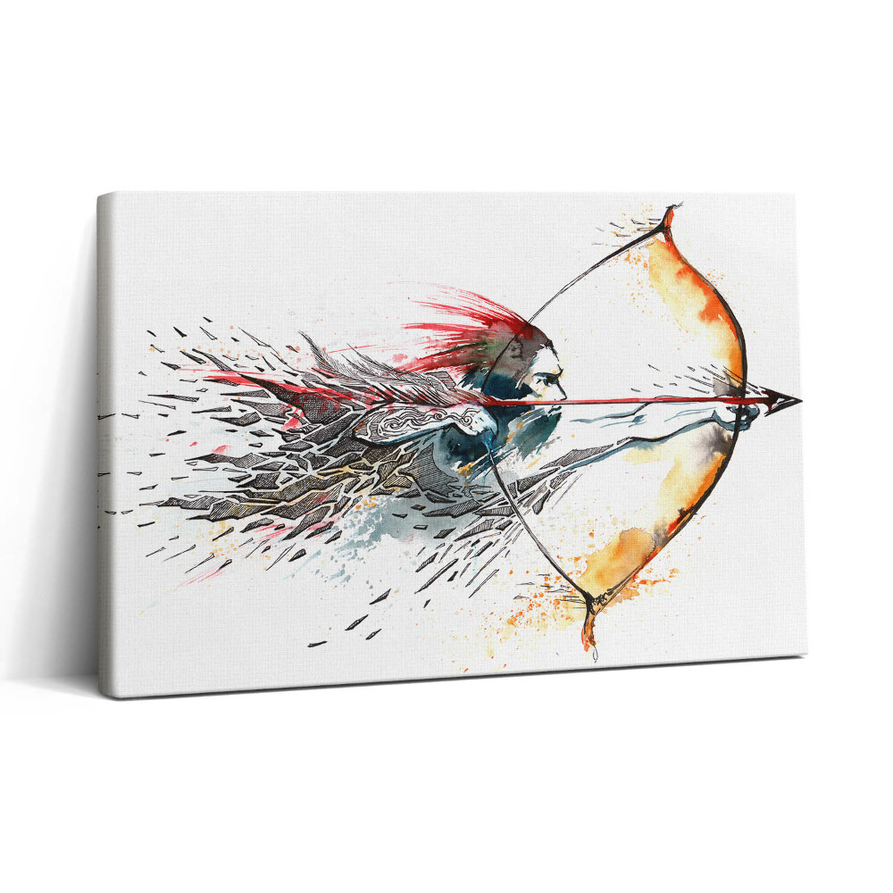 Vászonkép nyomtatás 30x20 Harcos vadászat közben