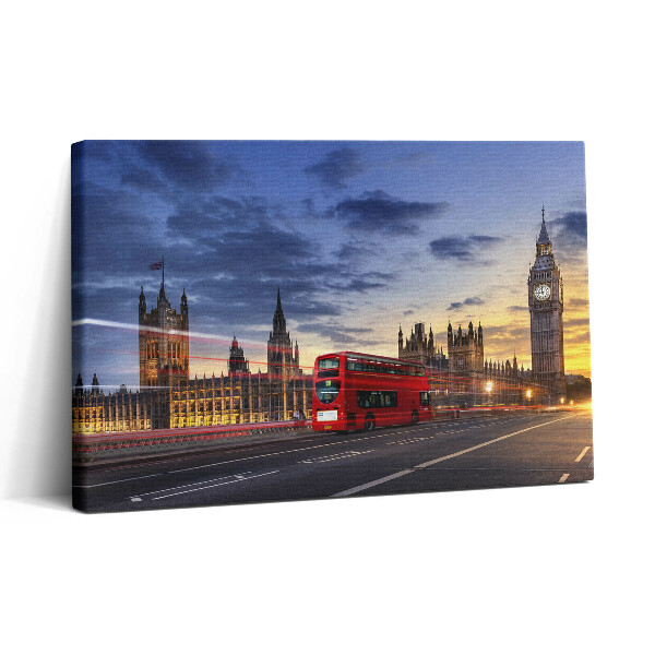 Vászonkép nyomtatás 30x20 Piros busz Londonban
