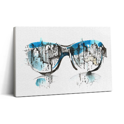 Vászonkép nyomtatás 30x20 A város szemüvegben