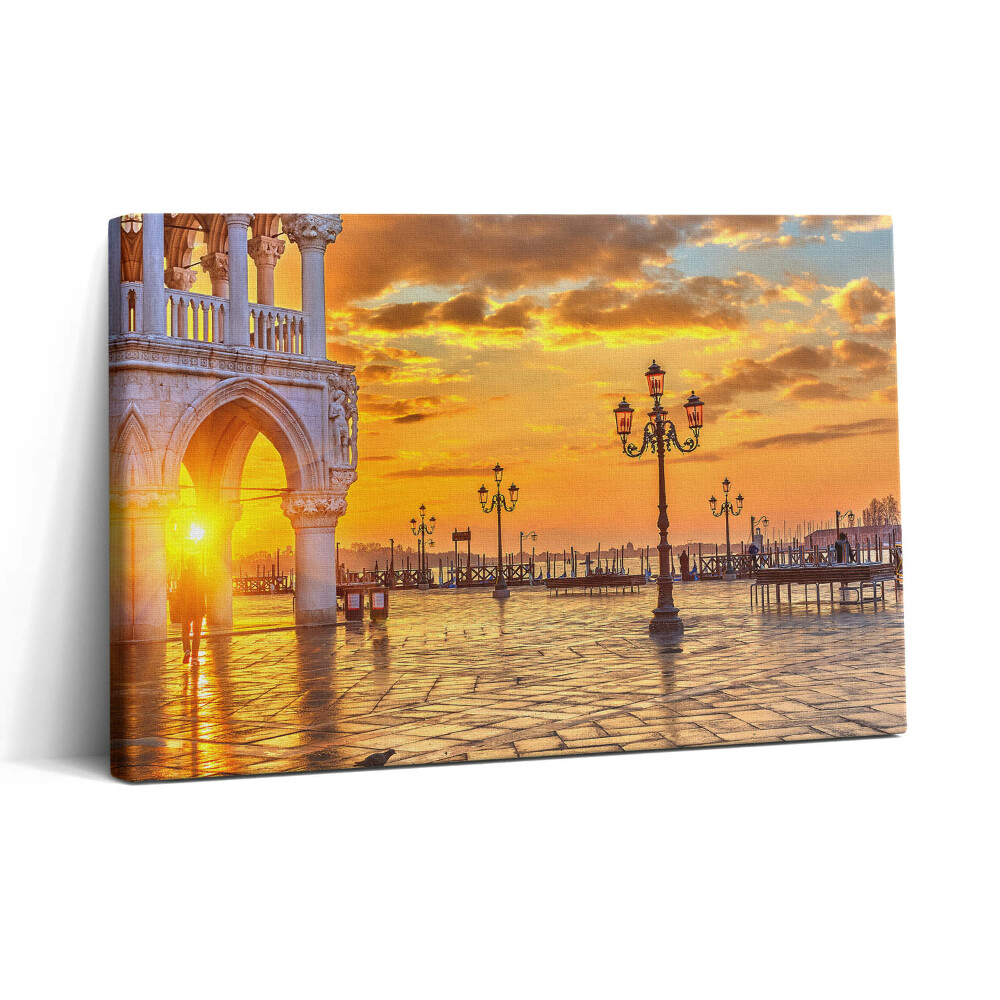 Vászonkép nyomtatás 30x20 Velencei tér naplementében